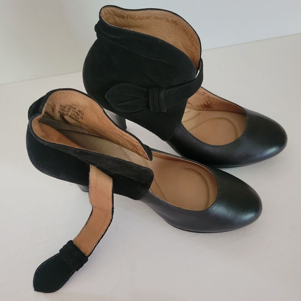 Clarks Indigo Black Wessex Cross Heel Shoes - Picture 7 of 15